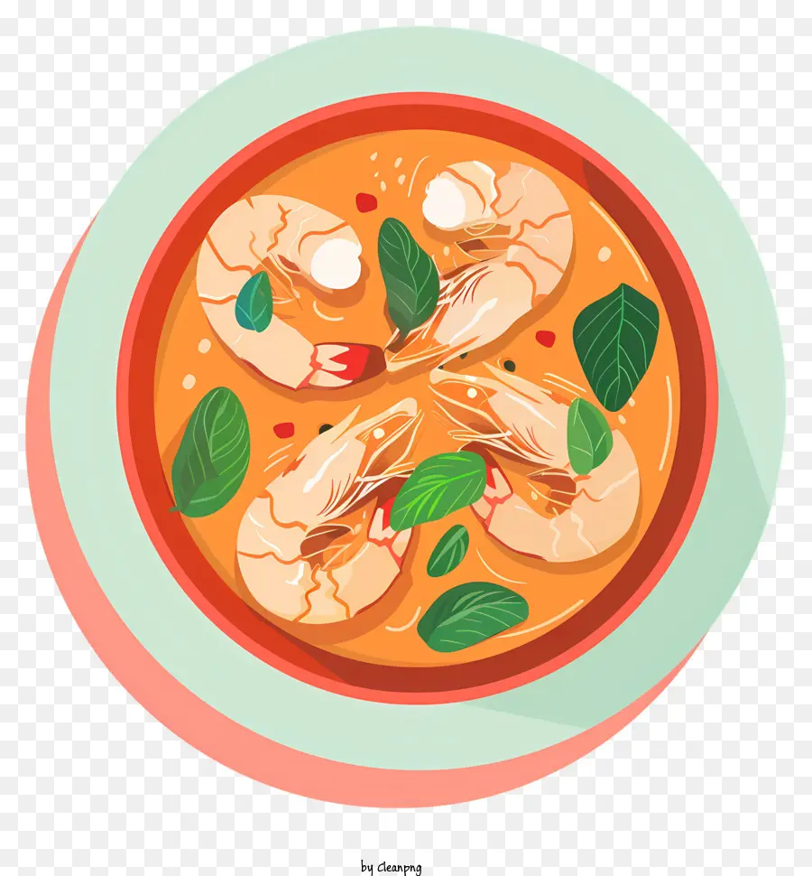 Tom Yum Goong，Sopa De Curry Rojo PNG