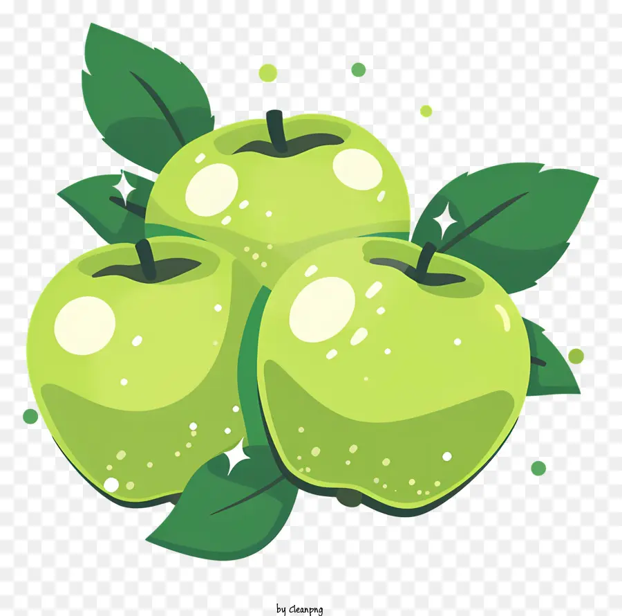 Manzanas Verdes，Fresco PNG