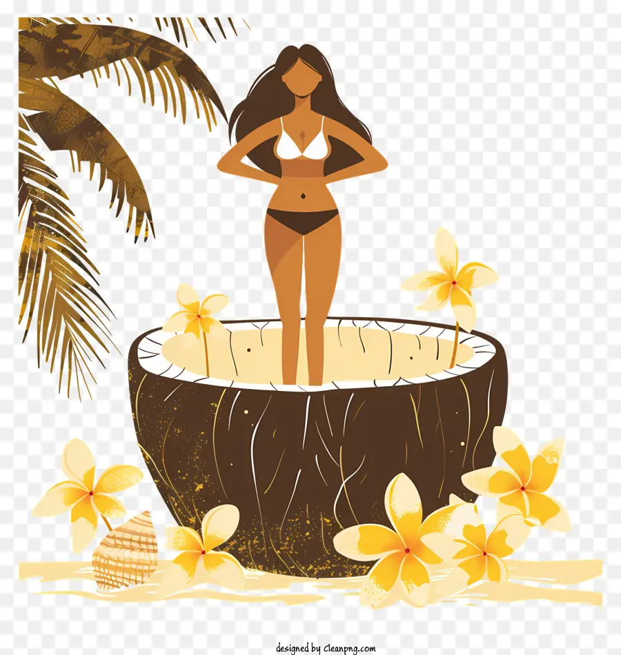 Verano De Coco，Mujer En Biquini PNG