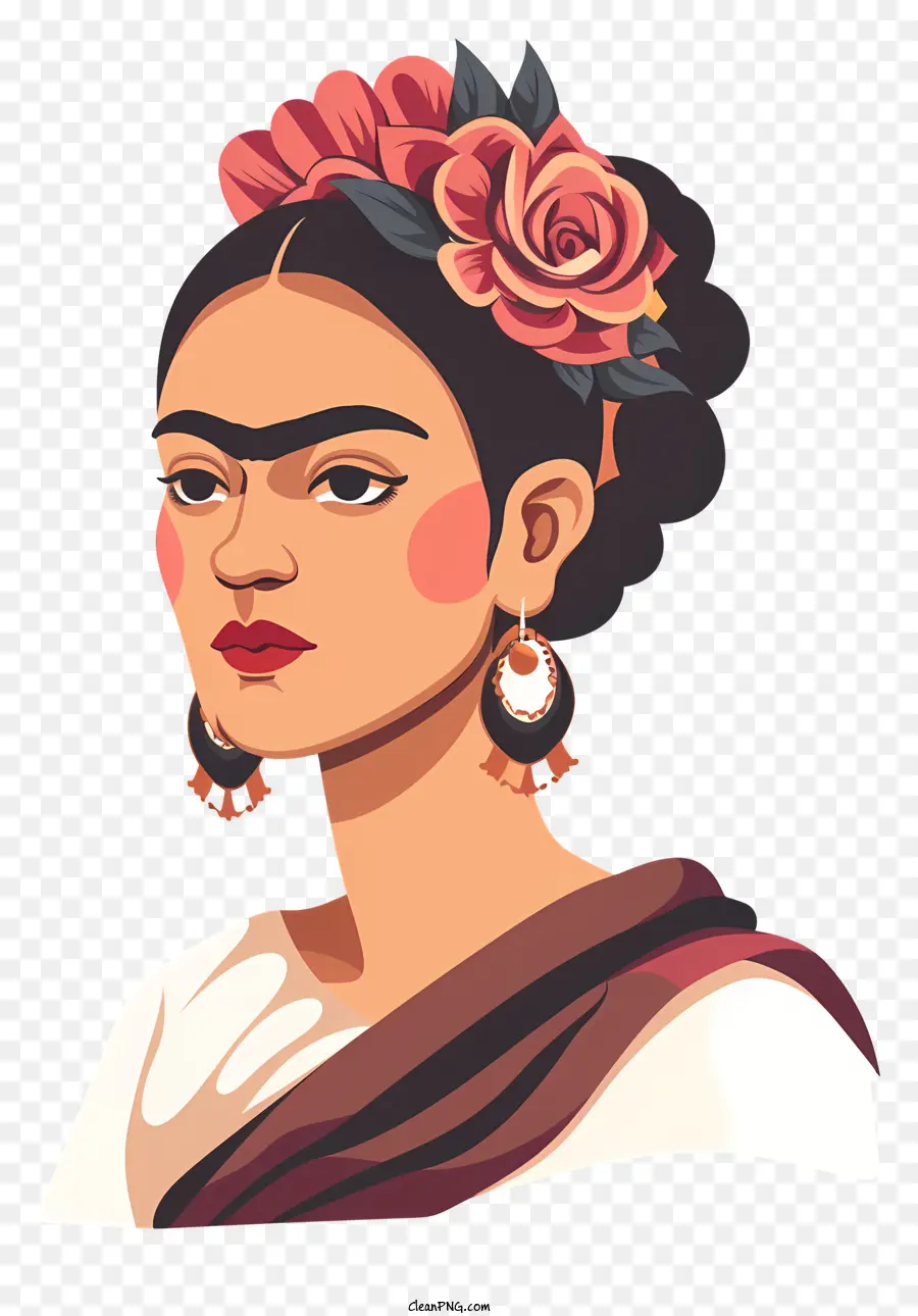 Mujer Mexicana，Mujer Con Flores PNG