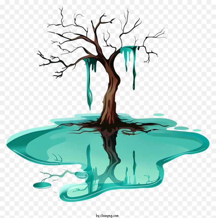 Lago De Primavera，árbol PNG