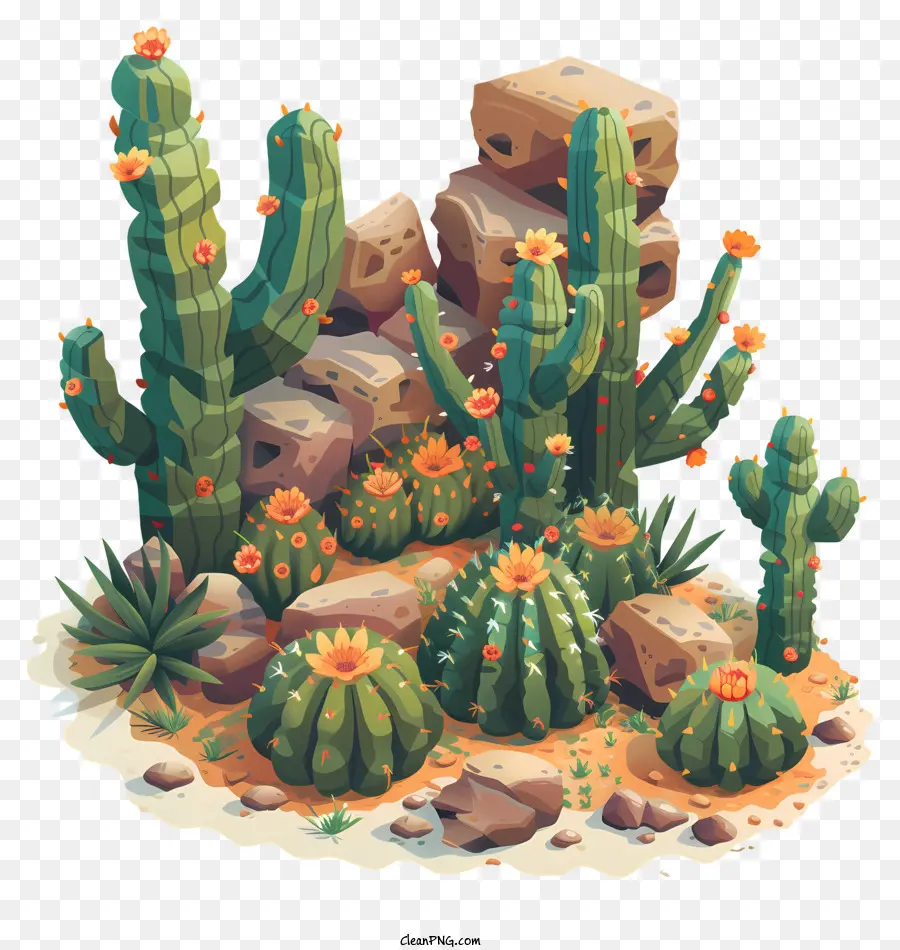 Cactus Mexicanos，Paisaje Del Desierto PNG