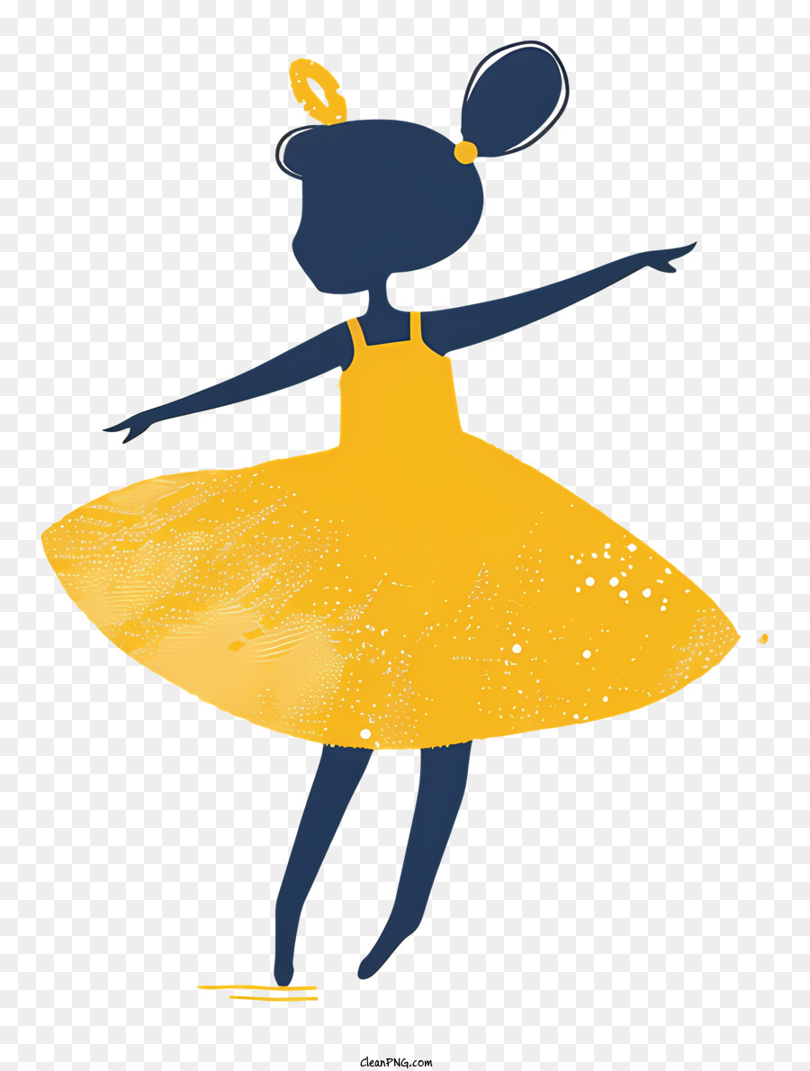 Mujer animadora bailando en tutu amarillo vestido de ballet ropa que  representa a los exploradores de la ESFP tipo de personalidad de MBTI. Arte  vectorial plano aislado en whi Imagen Vector de