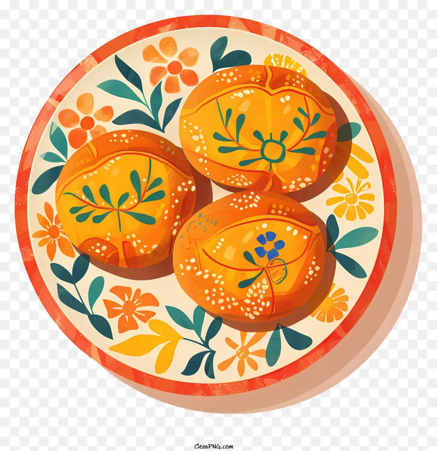 El Pan De Muerto，Rodajas De Naranja PNG