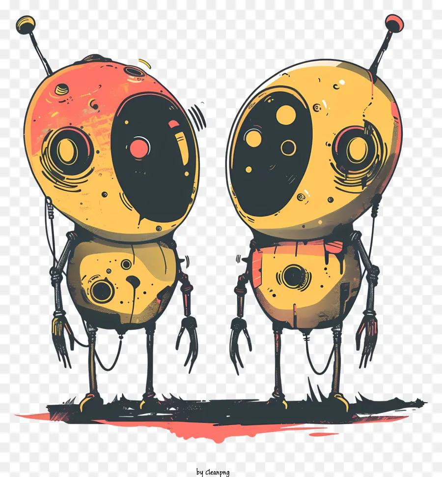 De Dibujos Animados De Los Extranjeros，Personajes Robot PNG