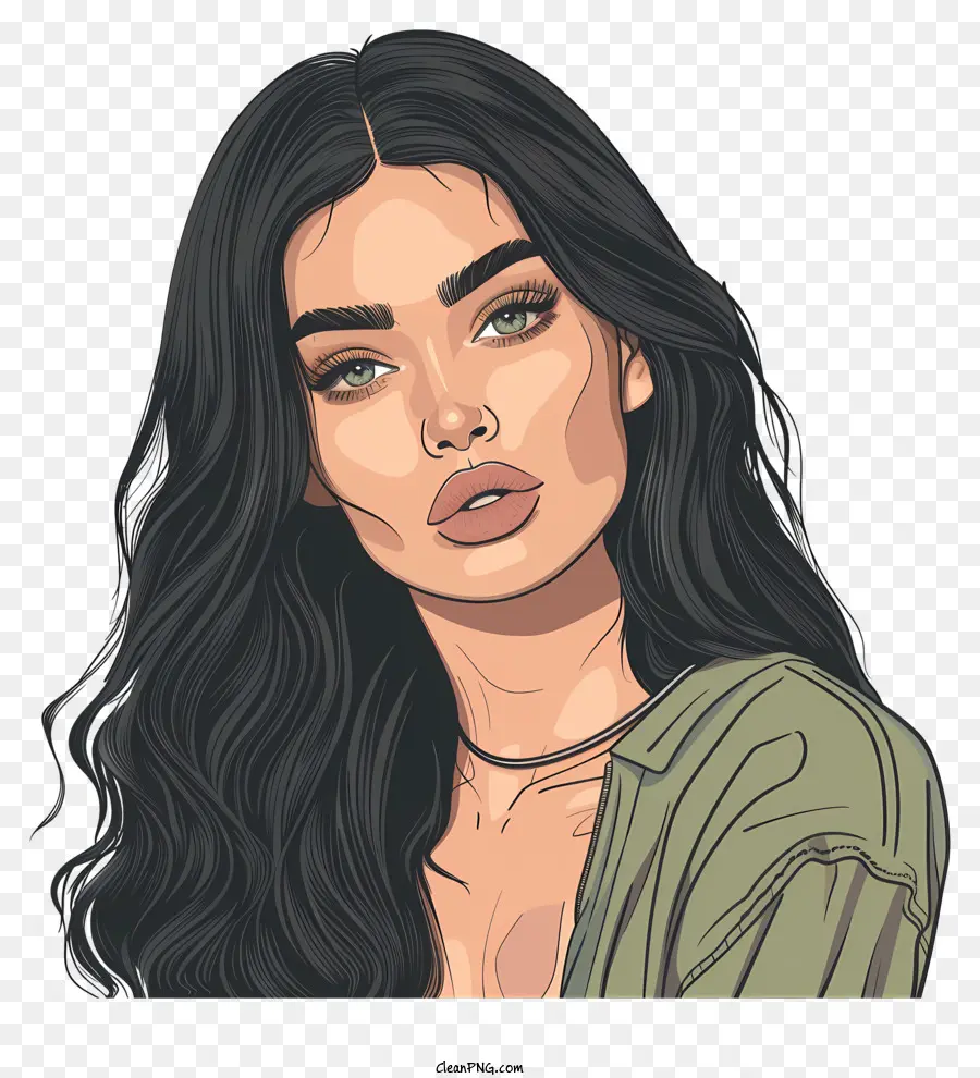 Kylie Jenner，Mujer Con Cabello Negro PNG