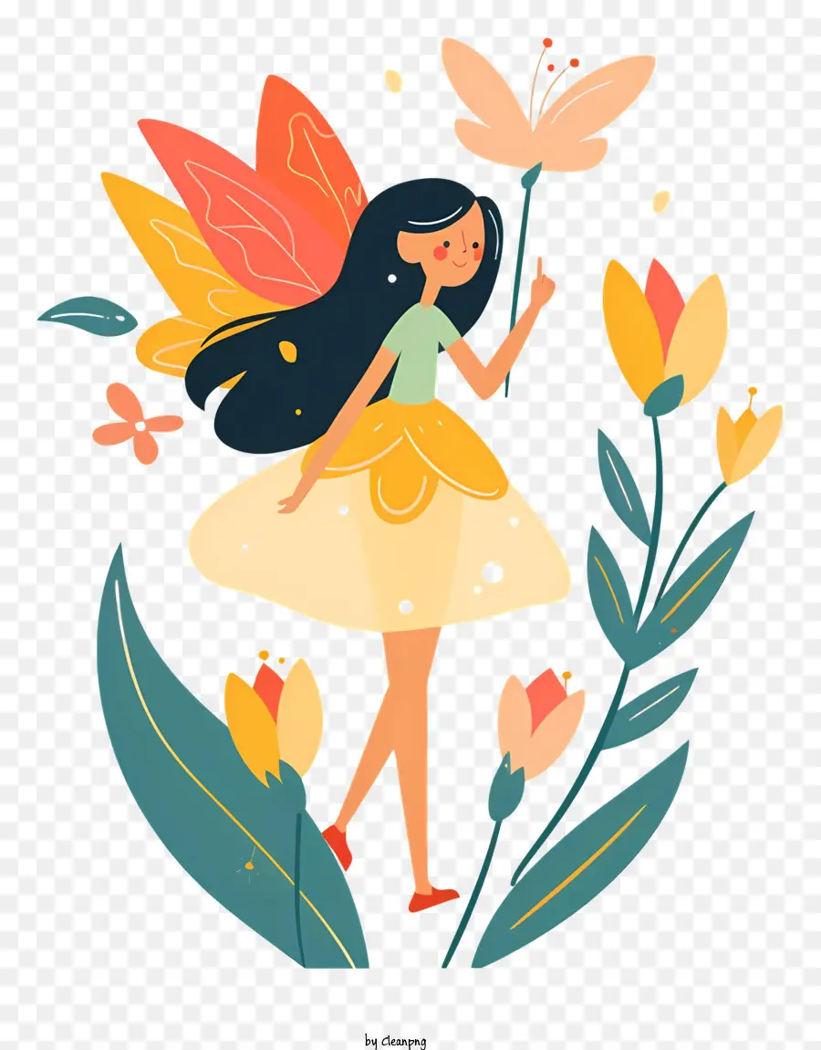 Flower Fairy，Chica PNG