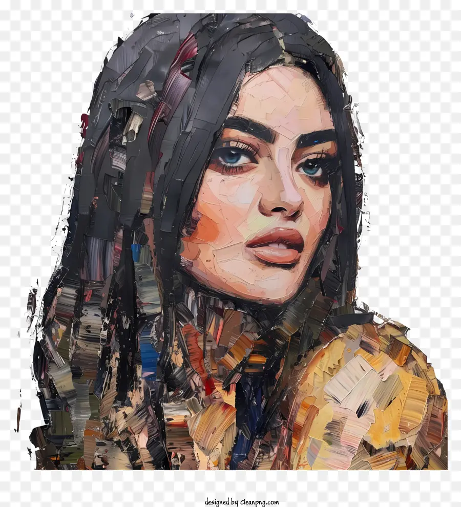 Kylie Jenner，Retrato Texturizado PNG