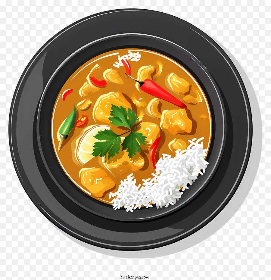 Curry Masaman，Plato De Curry PNG