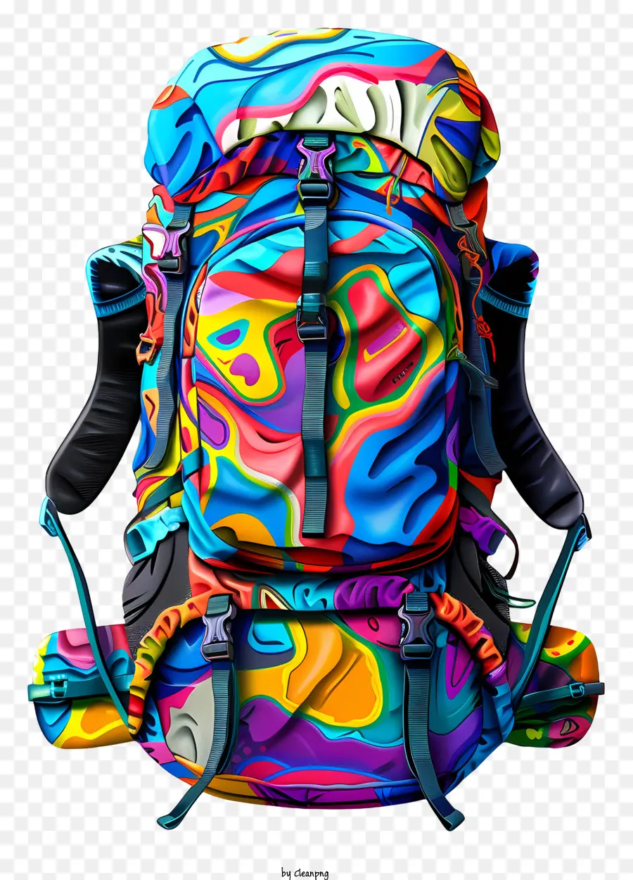 Mochila Para Acampar，Mochila Colorida PNG