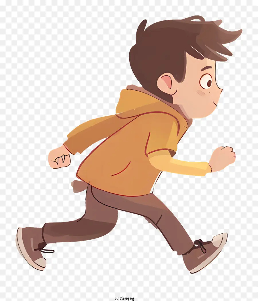 Niño Corriendo，Personaje De Dibujos Animados PNG
