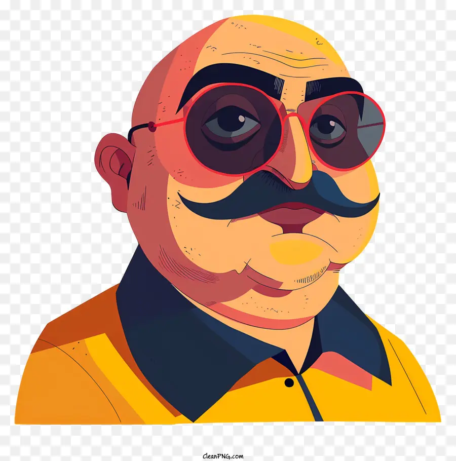 Motu Patlu，Hombre Con Bigote PNG