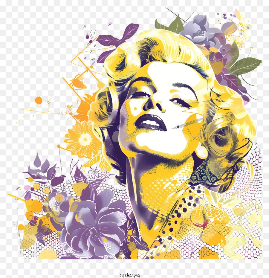 Marilyn Monroe，De Estilo Vintage PNG