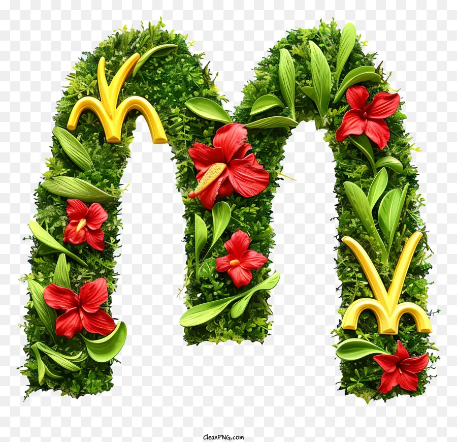 Logotipo De Mcdonalds，Mural Floral PNG
