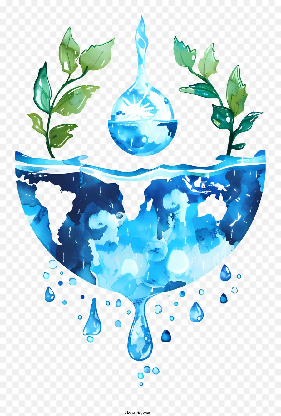 Día Mundial Del Agua，Tierra Y Agua PNG