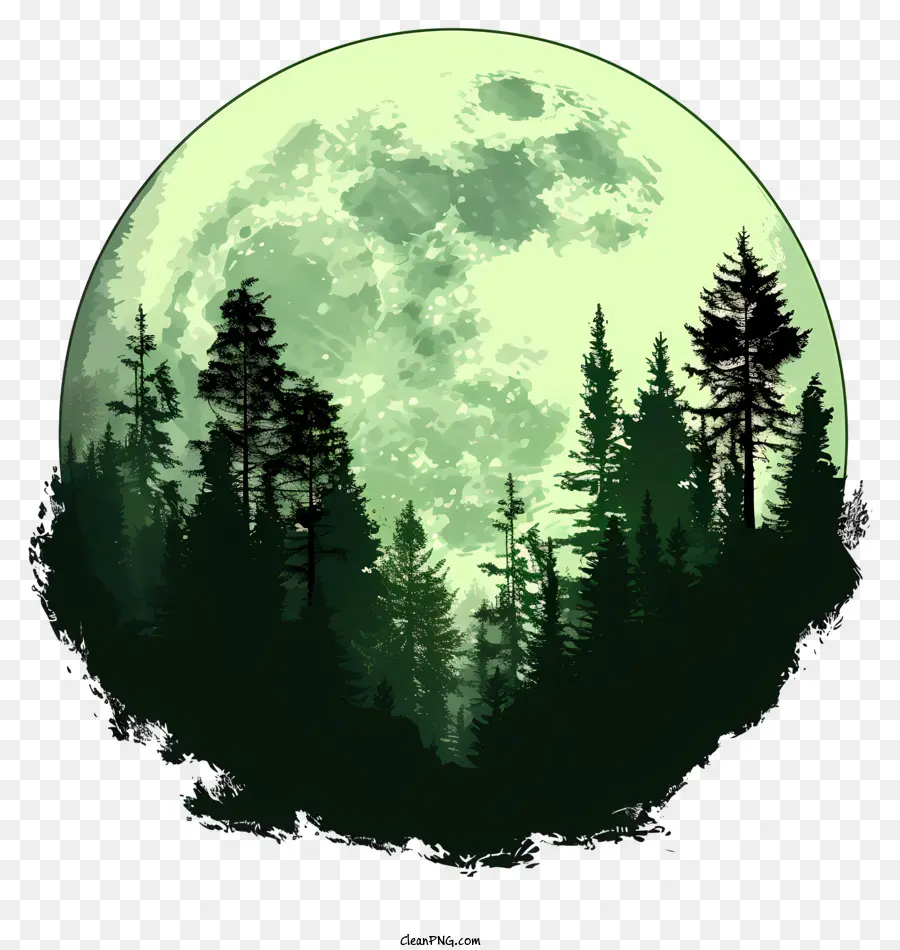 Día Internacional Del Bosque，Luna Llena PNG