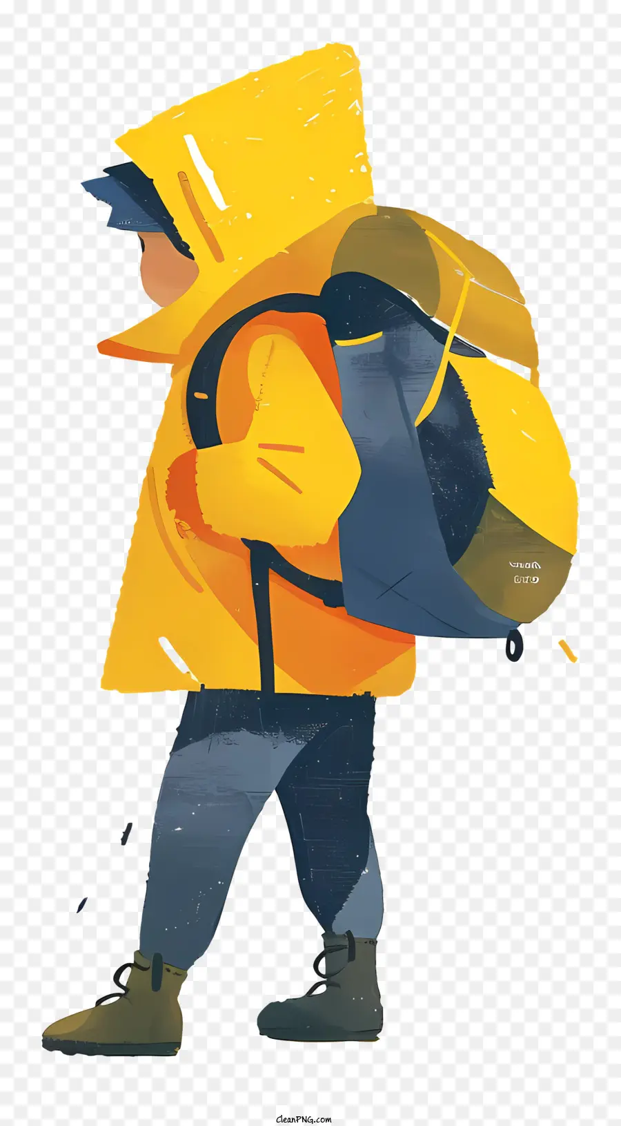 Chico Con Mochila，Ilustración De Dibujos Animados PNG