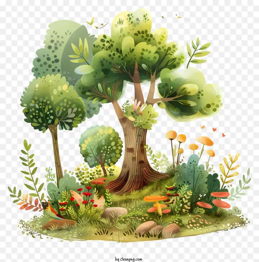 Día Internacional De Los Bosques，árbol Con Flores PNG