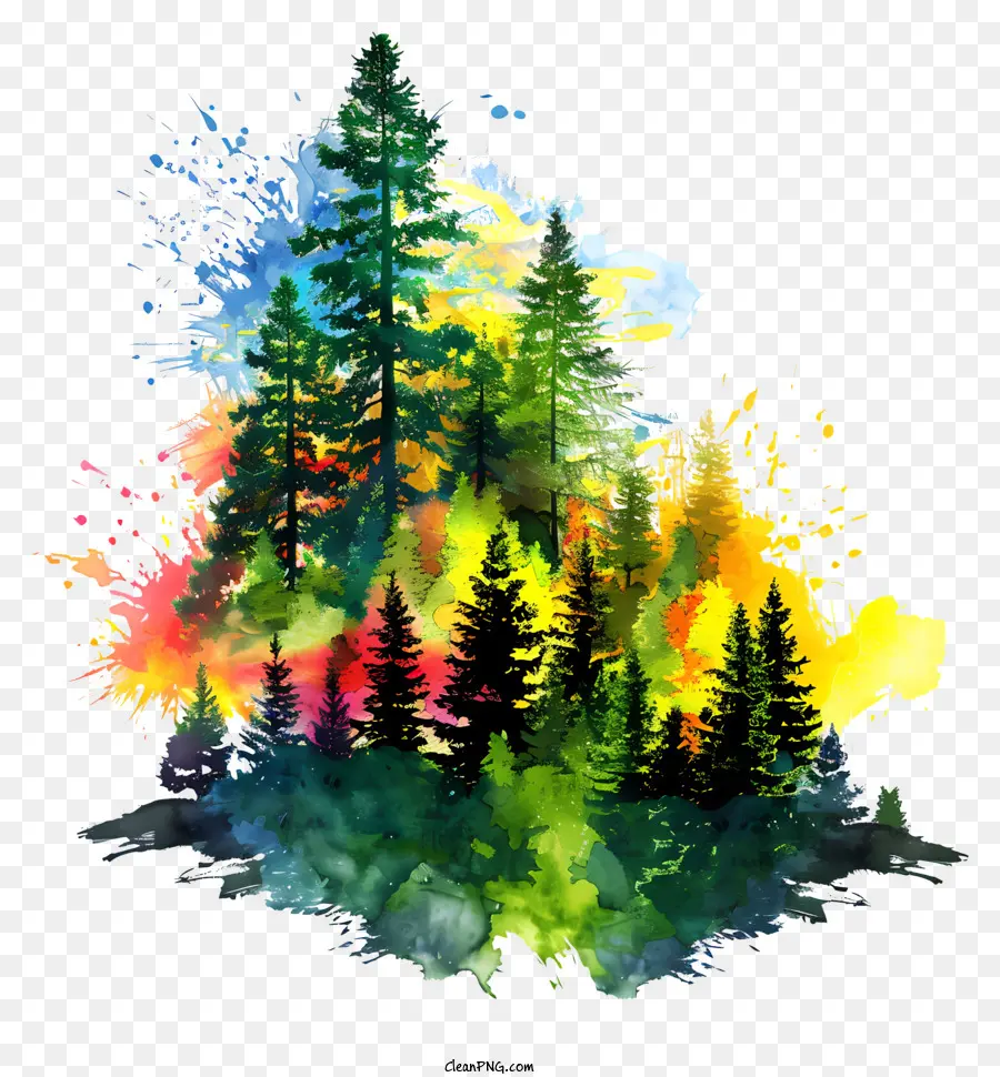 Día Internacional De Los Bosques，Pintura A La Acuarela PNG