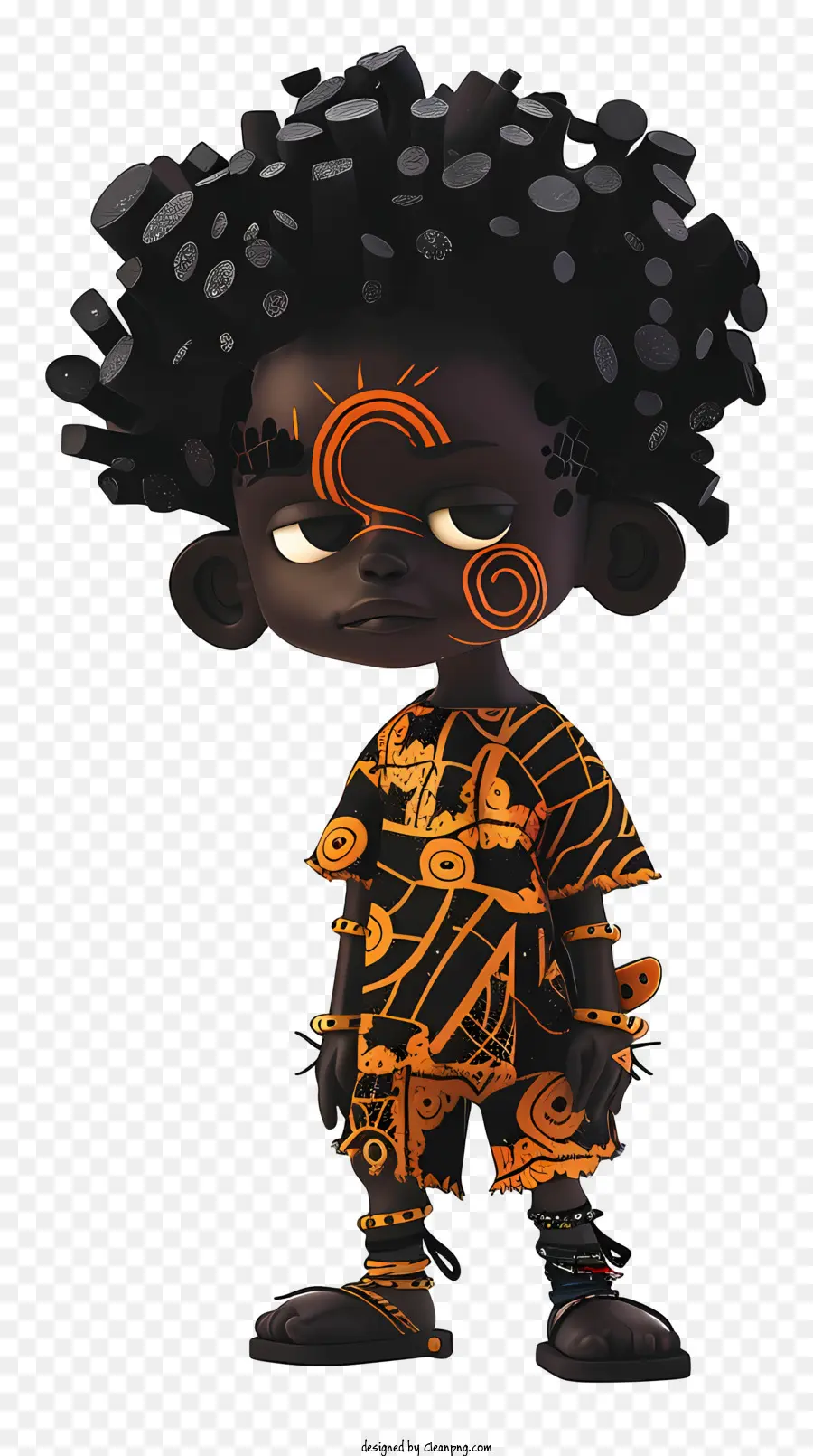 áfrica Boy，Afro PNG