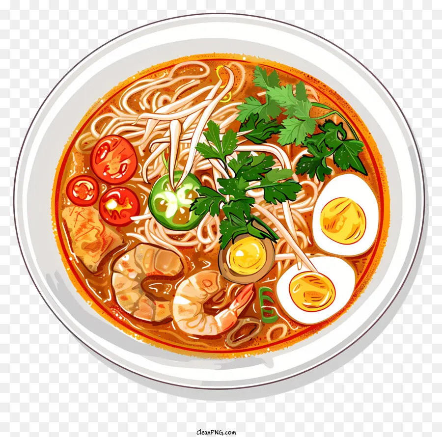 Penang Assam Laksa，Fideos PNG