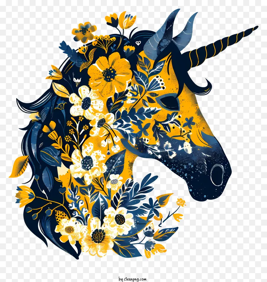 Unicornio Floral，Unicornio PNG