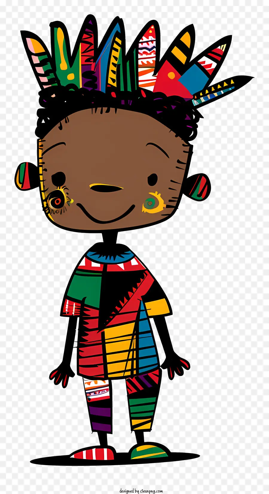 áfrica Boy，Peinado Afro PNG