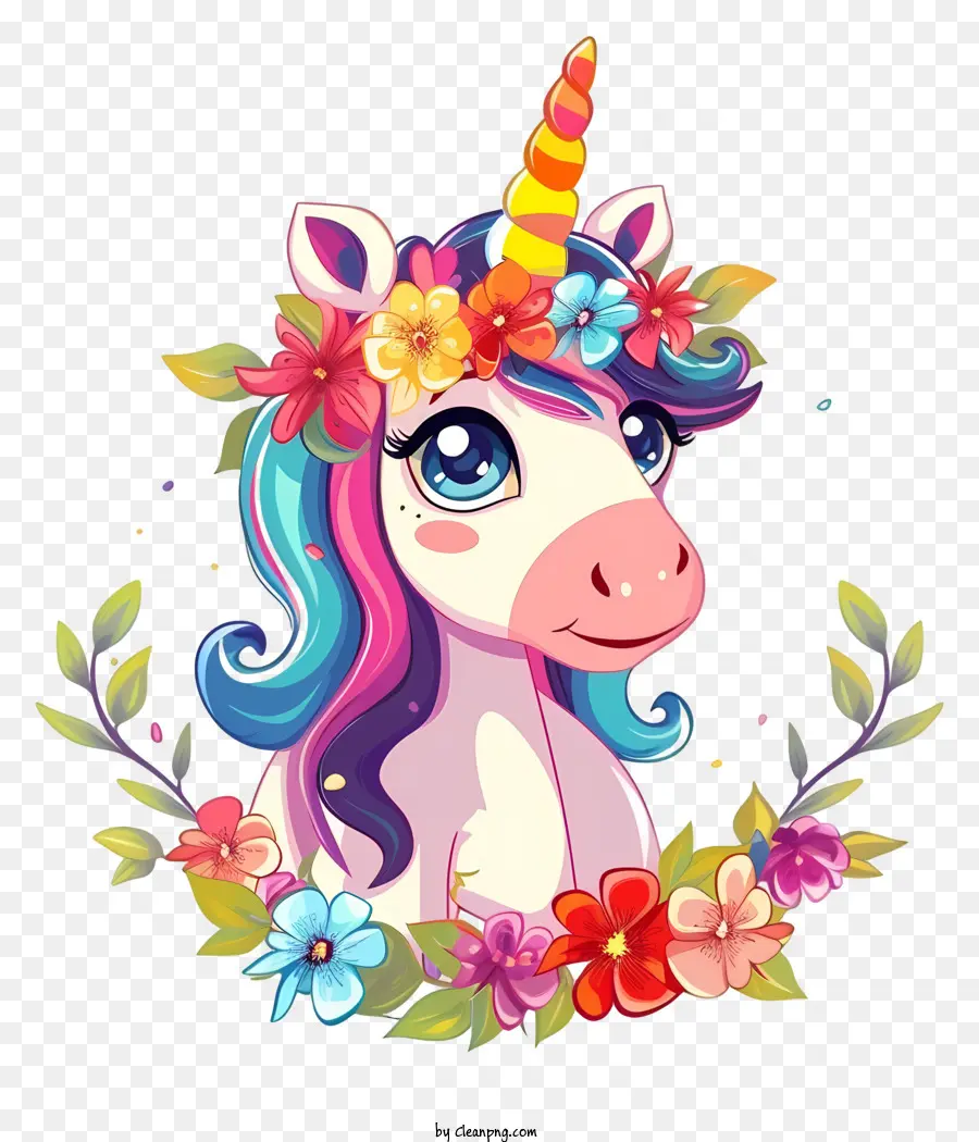 Unicornio Floral，Unicornio PNG