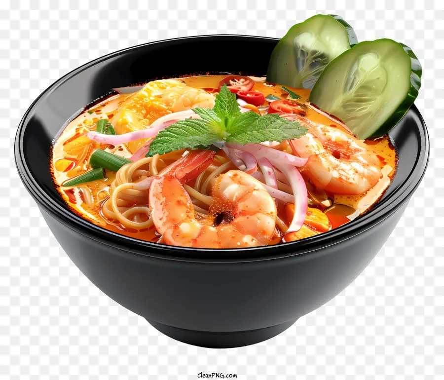 Penang Assam Laksa，Sopa De Curry PNG