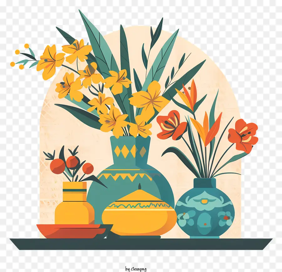 Feliz Nowruz，Floreros PNG