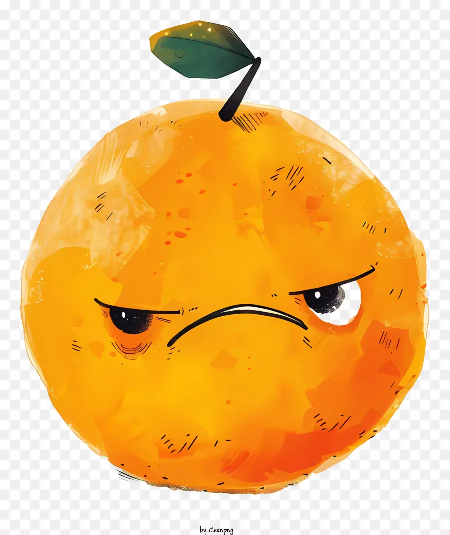 Emote Enojado，Naranja Triste PNG