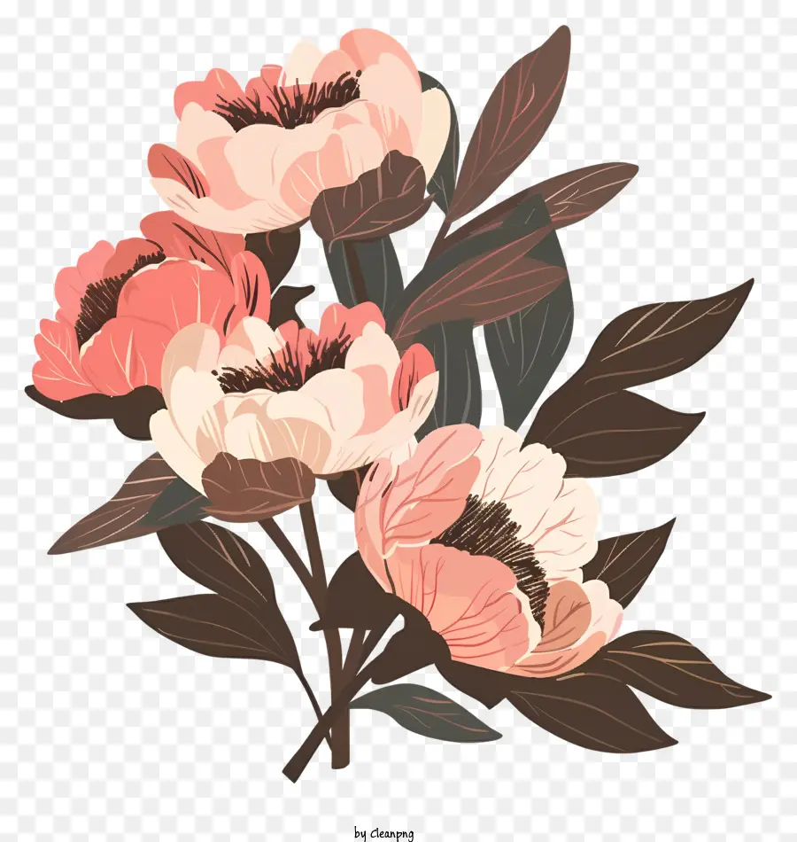 Arreglo Floral De Peonía，Peonies Pink PNG