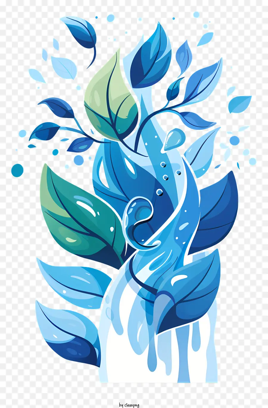 Día Mundial Del Agua，Flor Azul PNG