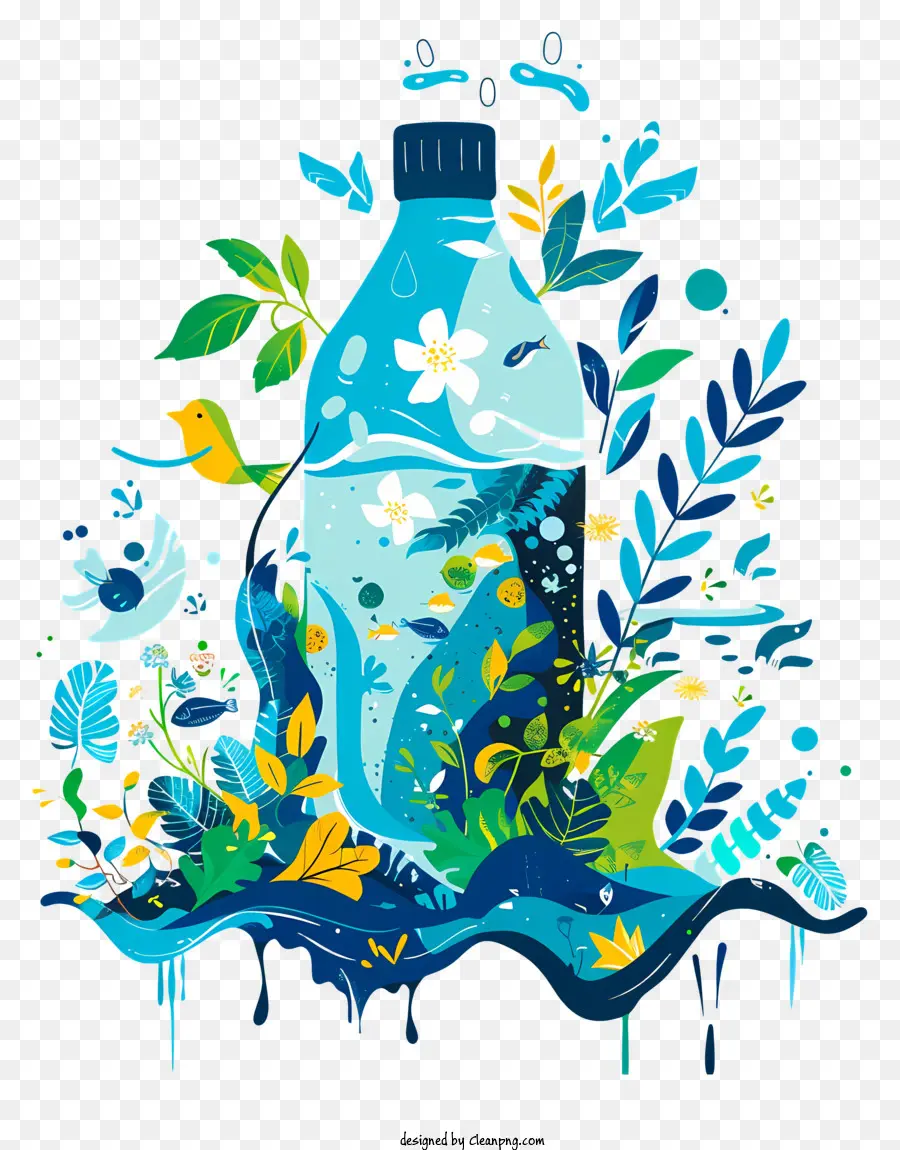 Día Mundial Del Agua，Botella De Agua PNG