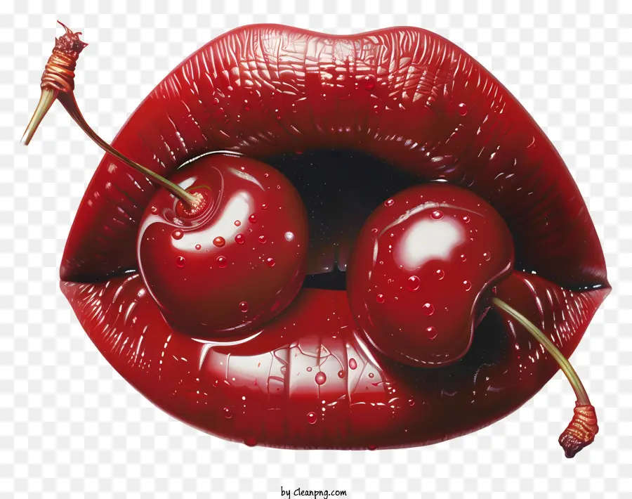 Sexy，Labios Con Cerezas PNG