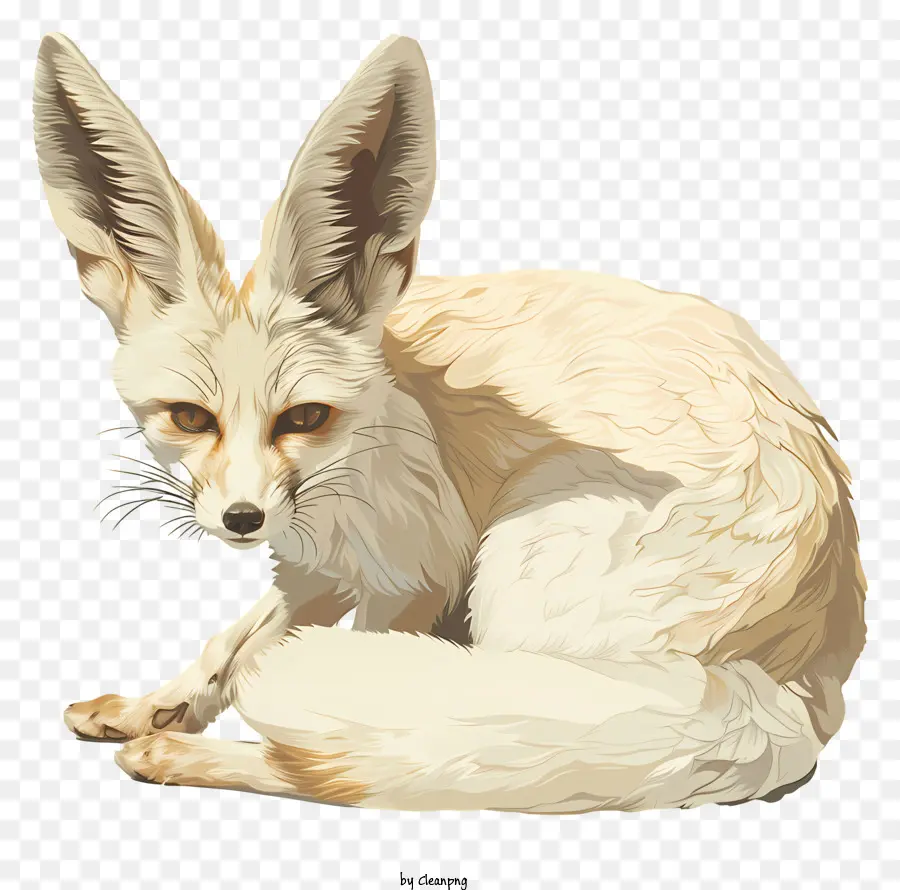 Fennec Fox，Zorro Blanco PNG