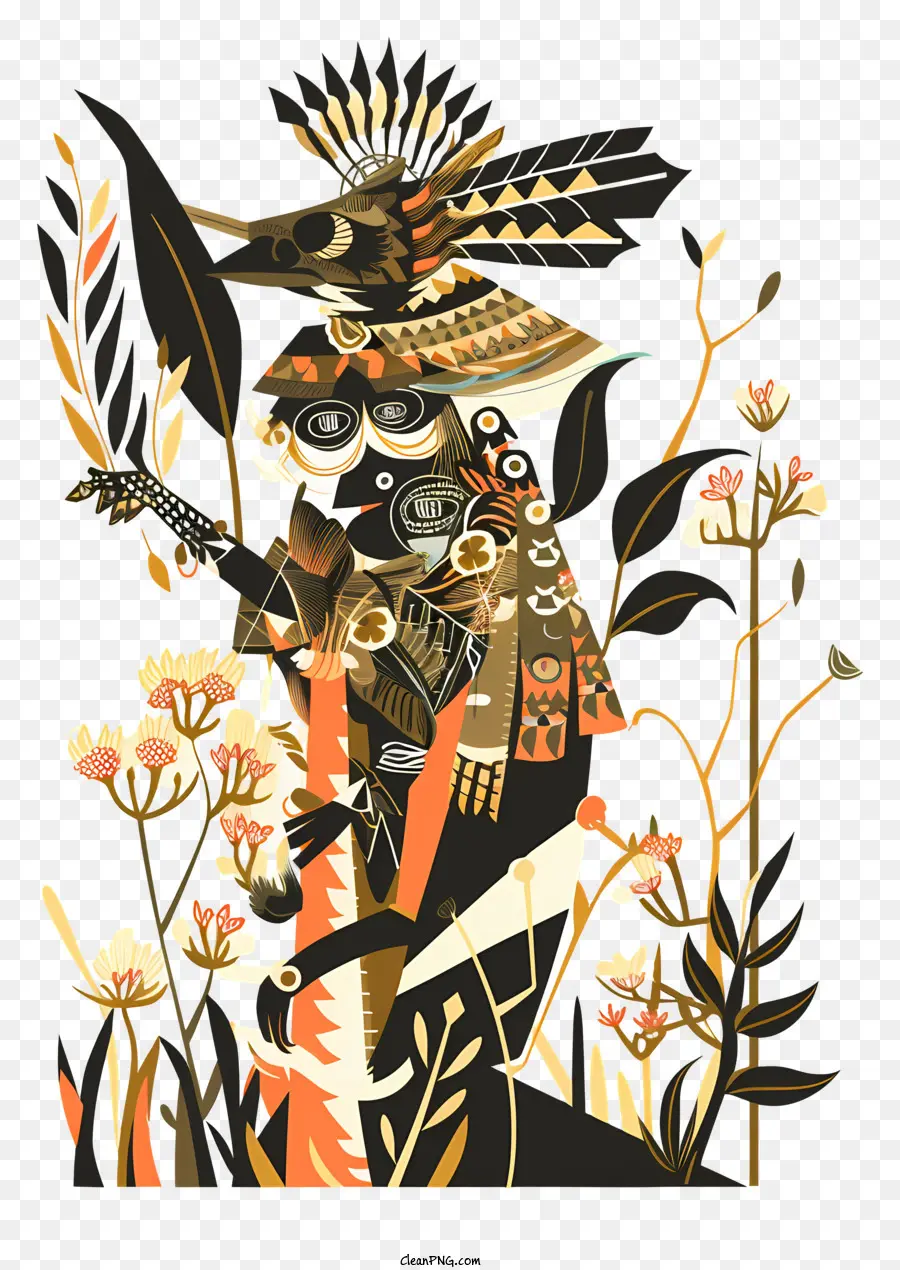 Gunungan Wayang，Disfraz Ornamentado PNG