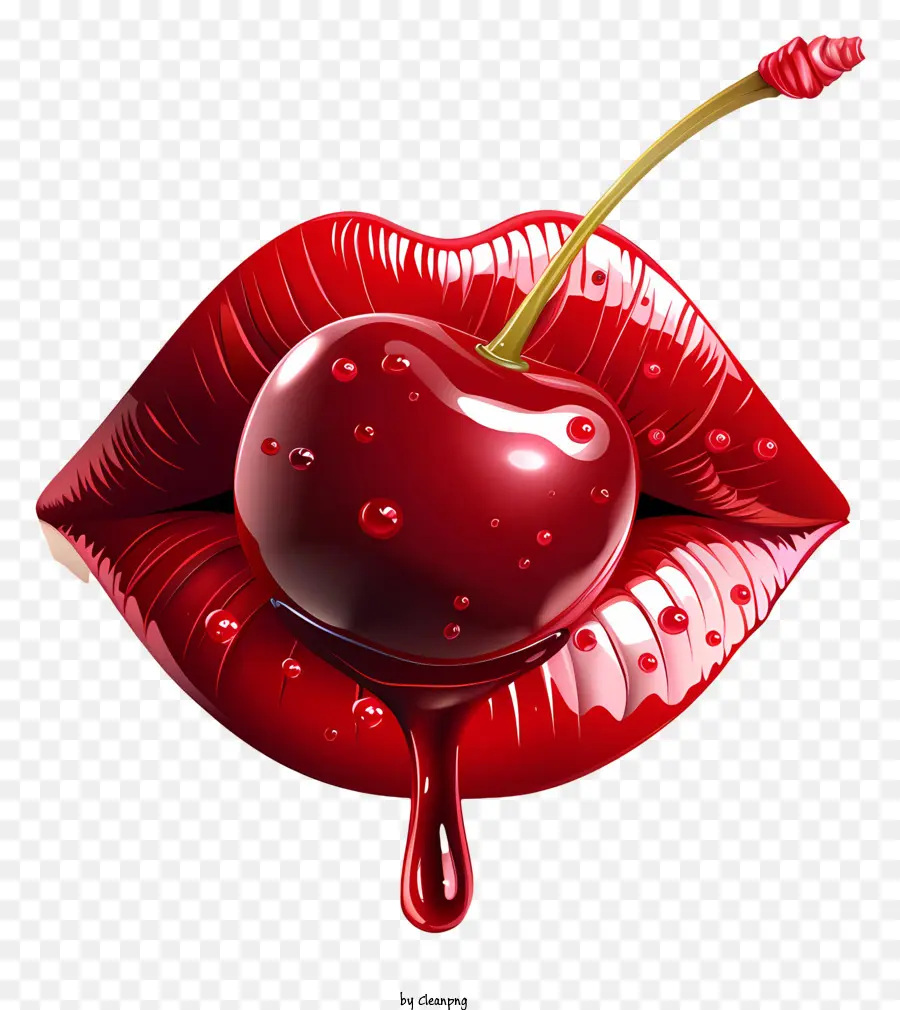 Sexy，Labios Con Cereza PNG