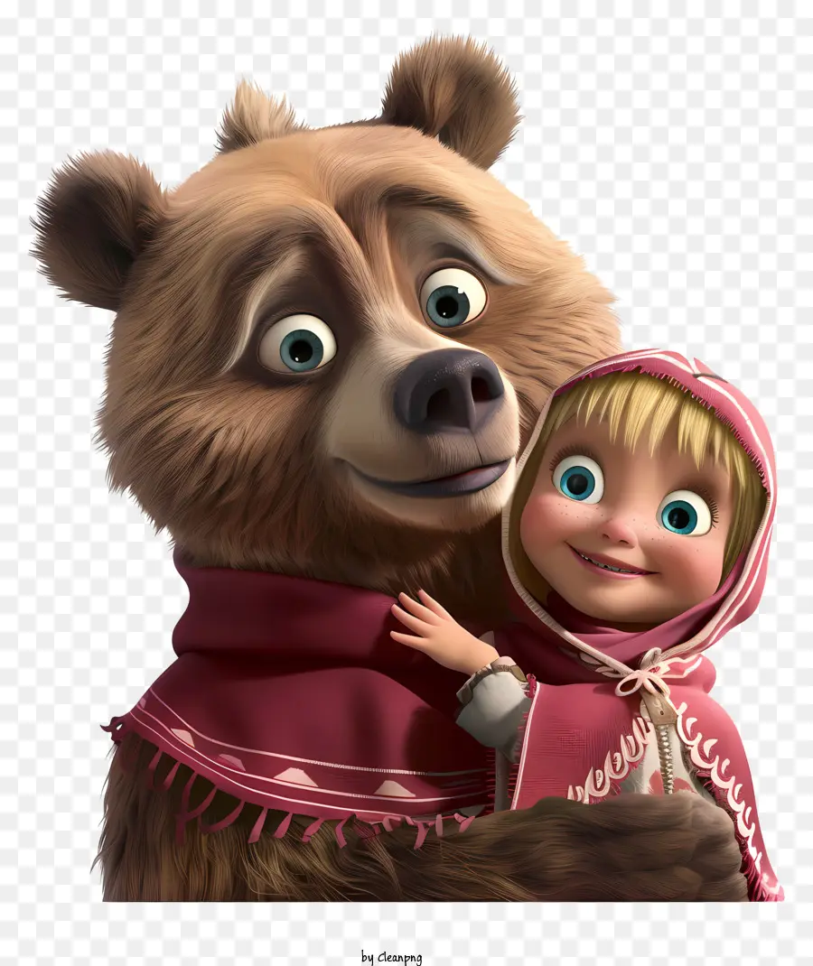 Masha Y El Oso，Oso Y Niña PNG