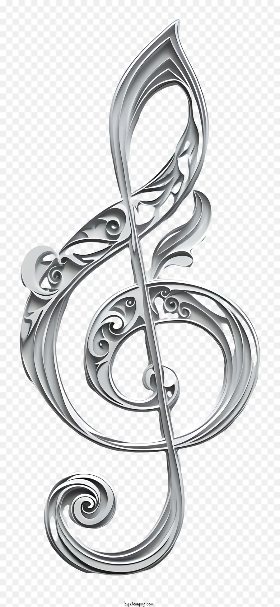 Notas De La Música，Clef De Agudos De Metal PNG