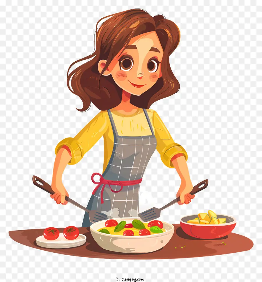 Cocina Mujer Dibujos Animados，La Cocina PNG