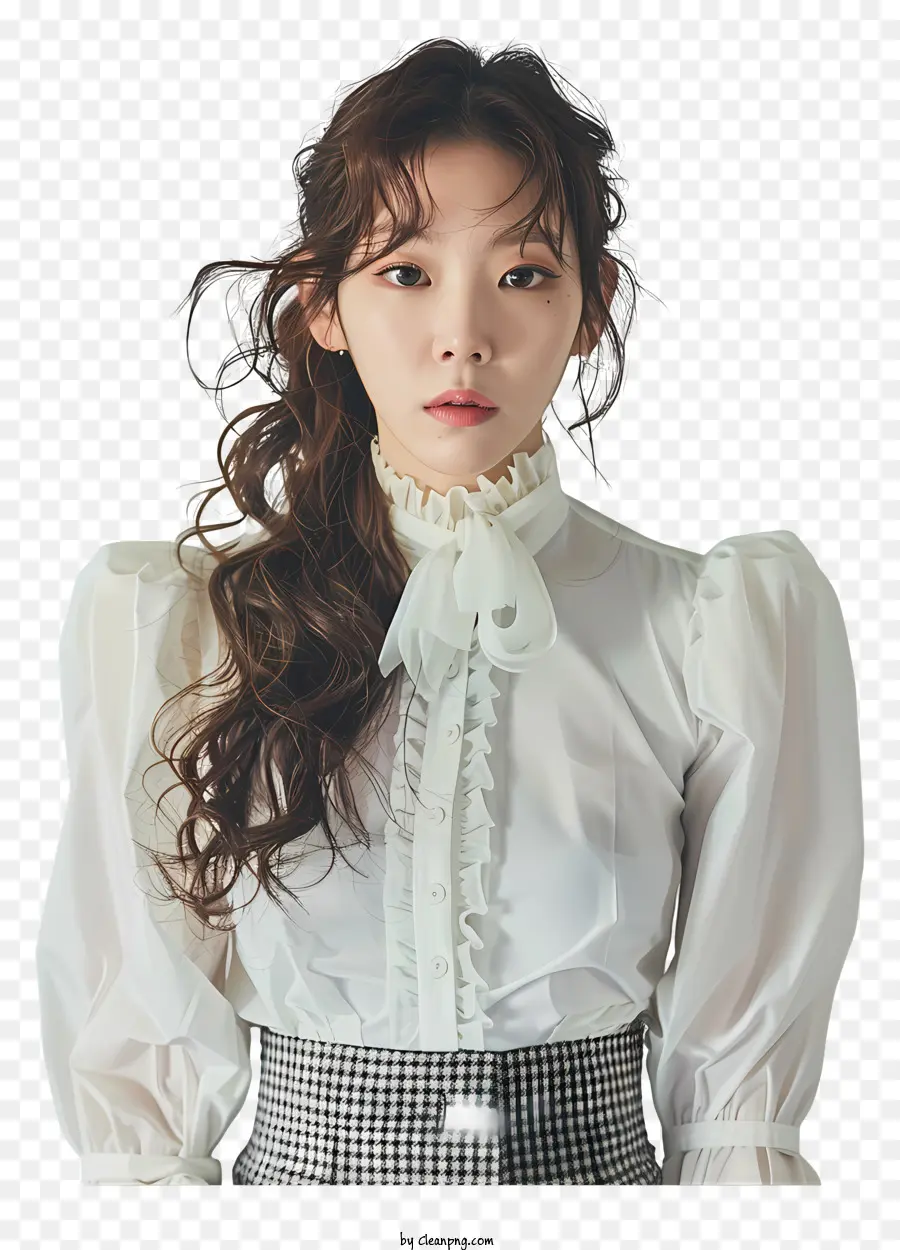 Taeyeon，Blusa Blanca PNG