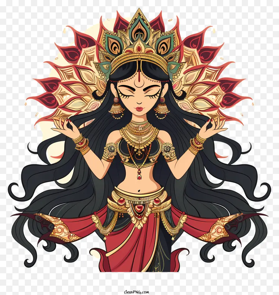 Maa Durga，Mujer PNG