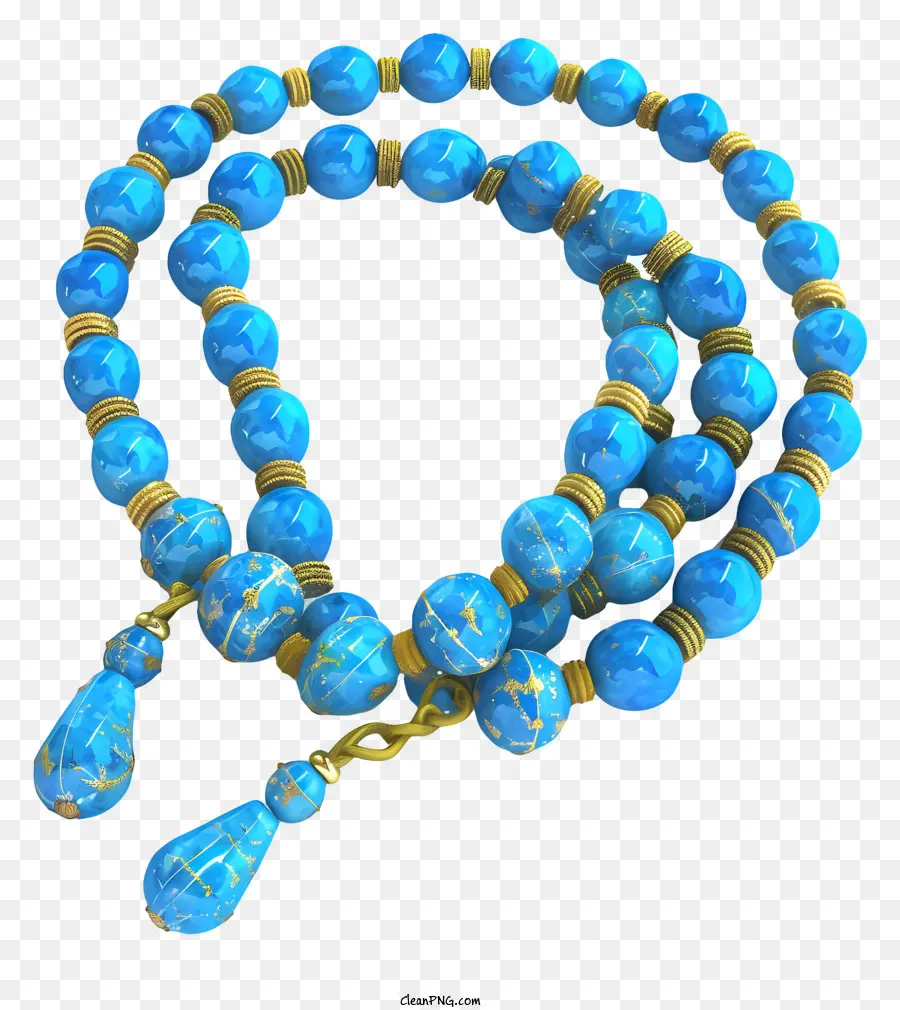 Beads，Collar De Cuentas Azules PNG