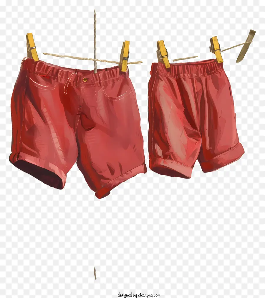 Pantalones Cortos De Dibujos Animados，Pantalones Cortos Rojos PNG