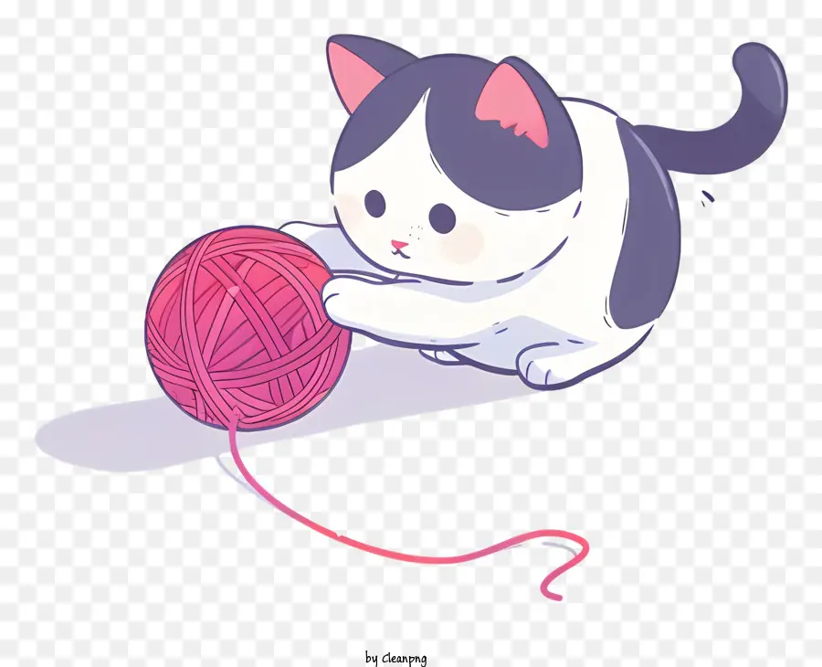 Gato Jugando Bola De Hilo，Gatito PNG