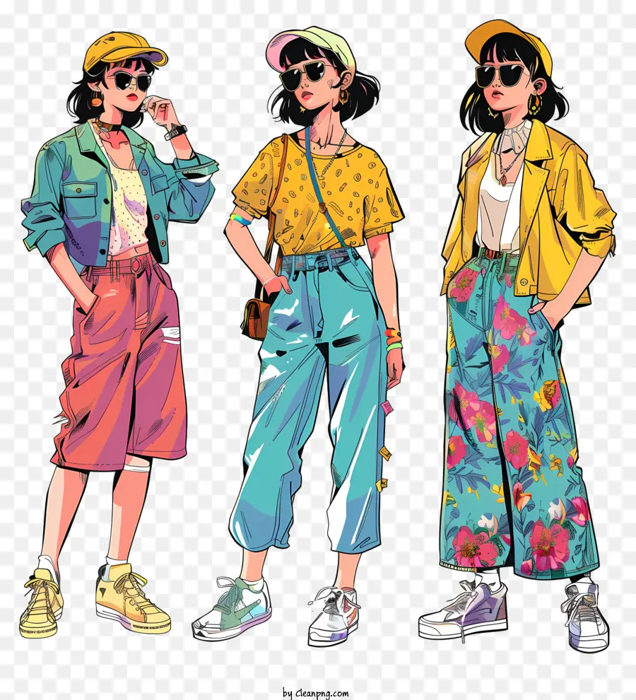 Moda Retro，Women Fashion PNG