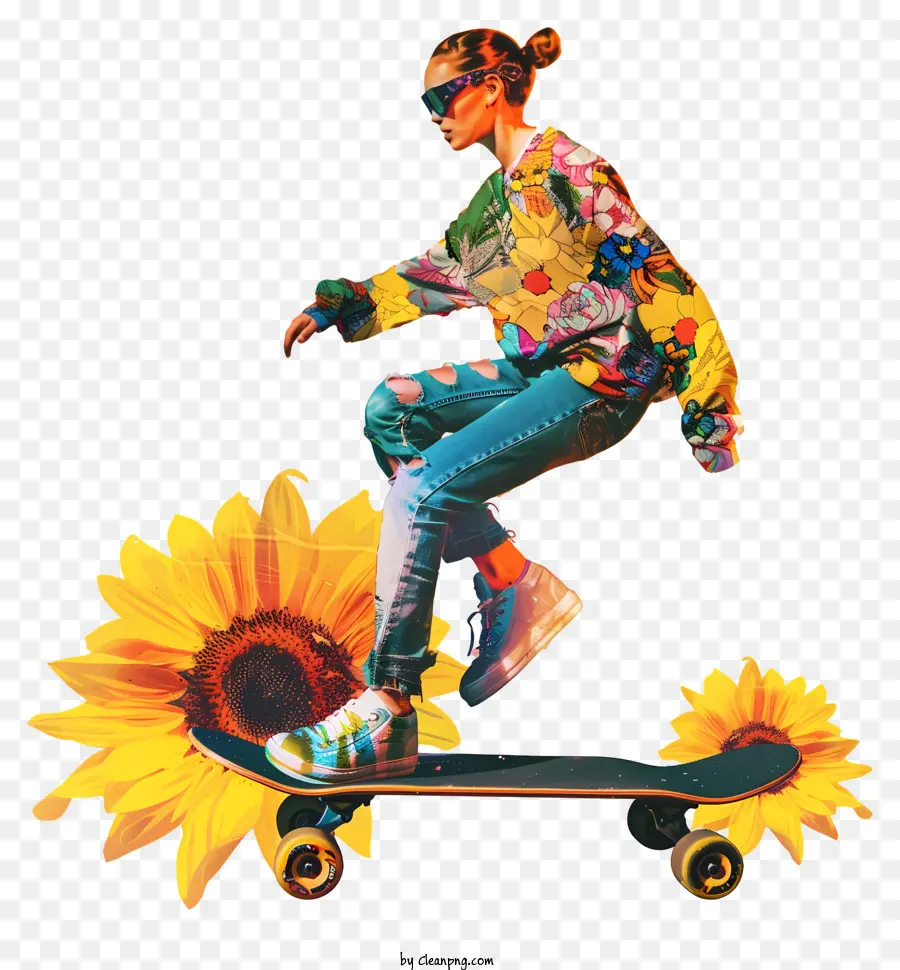 Las Niñas De La Moda，Patineta PNG