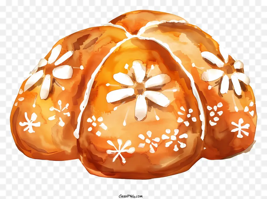 El Pan De Muerto，Orange Bien PNG