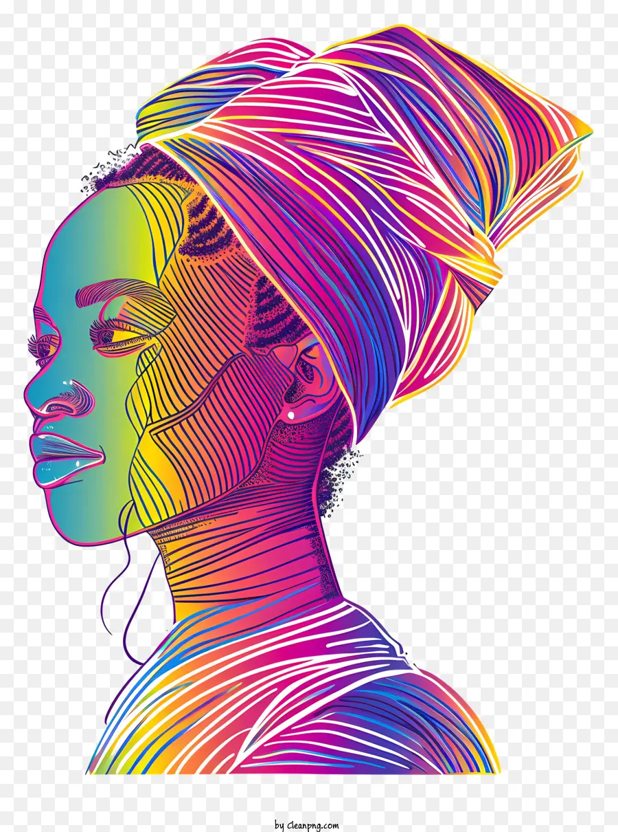 Chica Africana，Mujer PNG